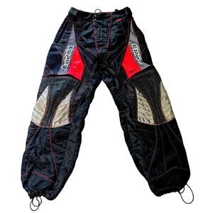 Empire Paintball Pants Size Large 34-36 Red Black Adjustable Padded